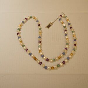 VINTAGE AVON IMPRESSIONISTIC PASTELS NECKLACE 1986 NWT